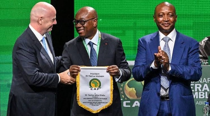 fifa-and-caf-president-Gianni-Infantino-left-and-Mosepe-right