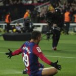 Roque fires Barca to narrow win as Atletico edge Rayo