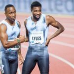 Akani Simbine and Noah Lyle