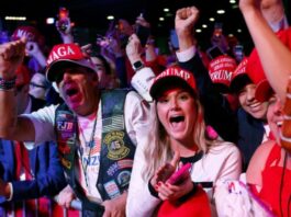 Trump supporters celebrate anticipated victory in Florida