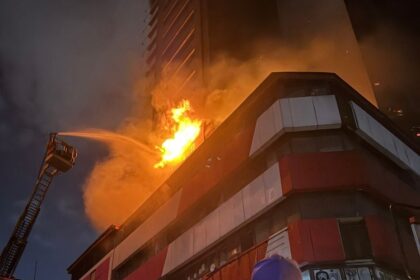 Fire outbreak hits 22-storey building