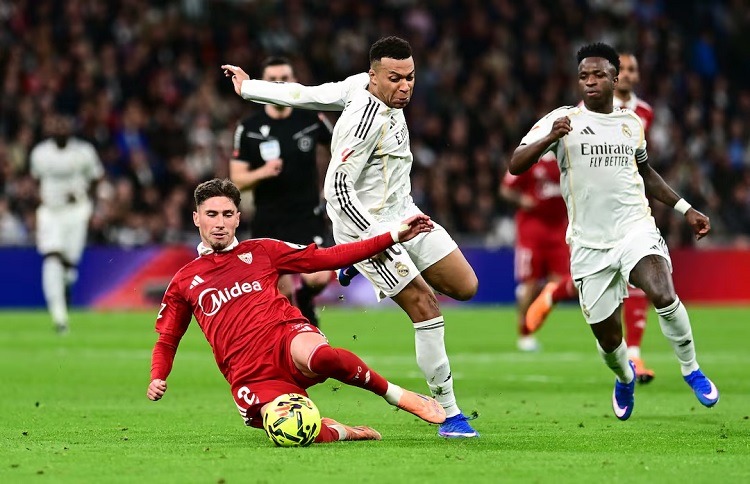 Mbappe matches Ronaldo record as Real Madrid beat Sevilla