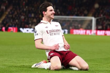 Arsenal edge Bournemouth 3-2 as Rice scores twice
